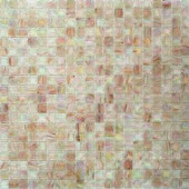 Splashback Tile Breeze Silky Peach 12-3/4 in. x 12-3/4 in. x 6 mm Glass Mosaic Tile-BREEZESILKYPEACH 206496859