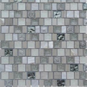 Splashback Tile Charm II Pearly Glass and Stone Floor and Wall Tile - 3 in. x 6 in. Tile Sample-SMP-CHRM-II-PEARLY-GLASTONESAMPLE 206347079