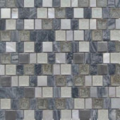 Splashback Tile Charm II Rocky Glass and Stone Floor and Wall Tile - 3 in. x 6 in. Tile Sample-SMP-CHRM-II-ROCKY-GLASTONESAMPLE 206347077