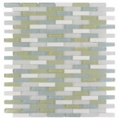 Splashback Tile Cleveland Berkeley Mini Brick 10 in. x 11 in. x 8 mm Mixed Materials Mosaic Floor and Wall Tile-CLEVELAND BERKELEY MINI BRICK 204279077