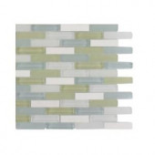 Splashback Tile Cleveland Berkeley Mini Brick 3 in. x 6 in. x 8 mm Mixed Materials Mosaic Floor and Wall Tile Sample-L1A3 MOSAIC TILE 204278998