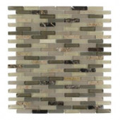 Splashback Tile Cleveland Blanche Mini Brick 10 in. x 11 in. x 8 mm Mixed Materials Mosaic Floor and Wall Tile-CLEVELAND BLANCHE MINI BRICK 204279085