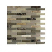 Splashback Tile Cleveland Blanche Mini Brick 3 in. x 6 in. x 8 mm Mixed Material Tile Sample-L1A1 MOSAIC TILE 204279005