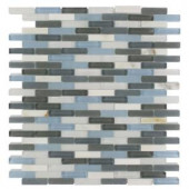 Splashback Tile Cleveland Shannon Mini Brick 10 in. x 11 in. x 8 mm Mixed Materials Mosaic Floor and Wall Tile-CLEVELAND SHANNON MINI BRICK 204279073