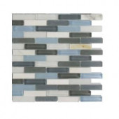 Splashback Tile Cleveland Shannon Mini Brick 3 in. x 6 in. x 8 mm Mixed Materials Mosaic Floor and Wall Tile Sample-L1A5 MOSAIC TILE 204278994