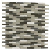 Splashback Tile Cleveland Staunton Mini Brick 10 in. x 11 in. x 8 mm Mixed Materials Mosaic Floor and Wall Tile-CLEVELAND STAUNTON MINI BRICK 204279081
