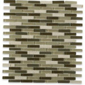 Splashback Tile Cleveland Staunton Mini Brick 3 in. x 6 in. x 8 mm Mixed Material Tile Sample-L1A4 MOSAIC TILE 204279002