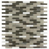 Splashback Tile Cleveland Taylor Mini Brick 10 in. x 11 in. x 8 mm Mixed Materials Mosaic Floor and Wall Tile-CLEVELAND TAYLOR MINI BRICK 204279083