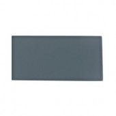 Splashback Tile Contempo Blue Gray Frosted Glass Tile - 3 in. x 6 in. Tile Sample-L5B8 GLASS TILE 203288432