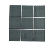 Splashback Tile Contempo Blue Gray Polished Glass Tile - 3 in. x 6 in. x 8 mm Tile Sample-L6B8 GLASS TILE 203288429