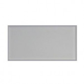 Splashback Tile Contempo Bright White Frosted Glass Tile - 3 in. x 6 in. x 8 mm Tile Sample-L5B9 GLASS TILE 203288426
