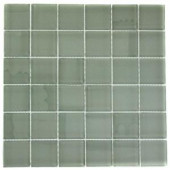 Splashback Tile Contempo Seafoam 12 in. x 12 in. x 8 mm Polished Glass Mosaic Floor and Wall Tile-CONTEMPO SEAFOAM POLISHED 2X2 GLASS TILE 203288485