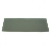Splashback Tile Contempo Seafoam Frosted Glass Mosaic Floor and Wall Tile - 3 in. x 6 in. x 8 mm Tile Sample-L7D7 203218023