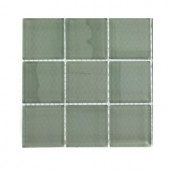 Splashback Tile Contempo Seafoam Polished Glass Tile - 3 in. x 6 in. x 8 mm Tile Sample-L6B7 GLASS TILE 203288381