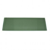 Splashback Tile Contempo Spa Green Polished Glass Mosaic Floor and Wall Tile - 3 in. x 6 in. x 8 mm Tile Sample-L7C10 203218001