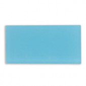 Splashback Tile Contempo Turquoise Frosted 6 in. x 3 in. x 8 mm Glass Subway Tile-CONTEMPO TURQUOISE FROSTED 3 X 6 203061472