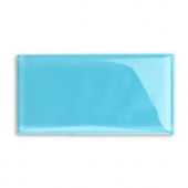 Splashback Tile Contempo Turquoise Polished 6 in. x 3 in. x 8 mm Glass Subway Tile-CONTEMPO TURQUOISE POLISHED 3 X 6 203061473