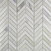 Splashback Tile Dart Calcutta and Thassos Marble Mosaic Tile - 3 in. x 6 in. Tile Sample-S1D2DRTCLCTA 206675395