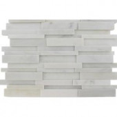 Splashback Tile Dimension 3D Brick Asian Statuary Pattern 12 in. x 12 in. x 8 mm Marble Mosaic Floor and Wall Tile-DIMENSION3DBRICKASIANSTATUARY 203061360