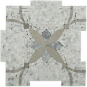 Splashback Tile Garden Butterfly Marble Mosaic Tile - 3 in. x 6 in. Tile Sample-C1B7GDNBTRFLY 206675405