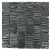 Splashback Tile Gemini Black Birch Polished Glass Mosaic Wall Tile - 3 in. x 6 in. Tile Sample-L1D7 206496974