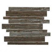 Splashback Tile Gemini Redwood Planks 11-3/4 in. x 11 in. x 6 mm Glass Mosaic Tile-GEMINIREDWOODPLANK 206496884