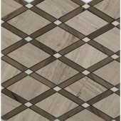 Splashback Tile Grand Athens Gray 11 in. x 12 in. x 10 mm Polished Marble Mosaic Tile-GDATNGRY 206822997