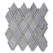 Splashback Tile Grand Textured Asian Statuary 11 in. x 12 in. x 10 mm Polished Marble Mosaic Tile-GDTXASN 206822994