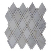 Splashback Tile Grand Textured Asian Statuary Polished Marble Tile - 3 in. x 6 in. Tile Sample-R1C10GDTXASN 206823003