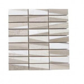 Splashback Tile Great Bismarck 3 in. x 6 in. x 8 mm Marble Mosaic Floor and Wall Tile Sample-C1A10 MARBLE TILE 204278966