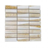 Splashback Tile Great Ulysses 3 in. x 6 in. x 8 mm Marble Mosaic Floor and Wall Tile Sample-C1B11 MARBLE TILE 204278967