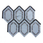Splashback Tile Infinite Asian Statuary 9-1/2 in. x 11-1/2 in. x 10 mm Polished Marble Mosaic Tile-INFASN 206823018