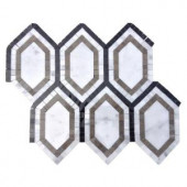 Splashback Tile Infinite Carrera Polished Marble Tile - 3 in. x 6 in. Tile Sample-R3C6INFCRA 206823030