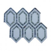 Splashback Tile Infinite Thassos 9-1/2 in. x 11-1/2 in. x 10 mm Polished Marble Mosaic Tile-INFTAS 206823019