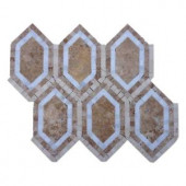 Splashback Tile Infinite Travertine 9-1/2 in. x 11-1/2 in. x 10 mm Polished Marble Mosaic Tile-INFTRV 206823020