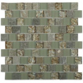 Splashback Tile Inheritance Spring Grove 12-1/2 in. x 12-1/2 in. x 8 mm Marble and Glass Mosaic Tile-INHERITANCESPRINGGROVE 206496854