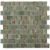 Splashback Tile Inheritance Spring Grove Marble and Glass Mosaic Wall Tile - 3 in. x 6 in. Tile Sample-L2A11 206496957