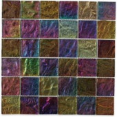 Splashback Tile Iridescent Gold Bricks 9-3/4 in. x 13 in. x 8 mm Foil Glass Mosaic Tile-IRDGLDBRK 206675361