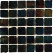 Splashback Tile Iridescent Raven 12 in. x 12 in. x 8 mm Glass Mosaic Floor and Wall Tile-IRIDESCENT RAVEN SQUARES 203061378