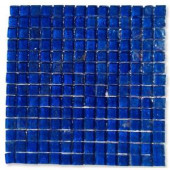 Splashback Tile Latin Blue Ink Square 11-3/4 in. x 12 in. x 8 mm Meshless Glass Mosaic Tile-LTNBLUINK 206675367