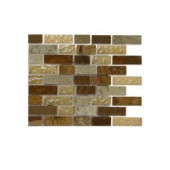 Splashback Tile London Bridge 1/2 in. x 2 in. Glass and Marble Mosaic Tile Sample-R4D8 203218122
