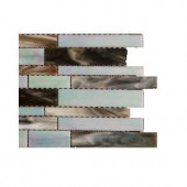 Splashback Tile Matchstix Tidal Wave 3 in. x 6 in. x 8 mm Glass Mosaic Floor and Wall Tile Sample-C2C3 GLASS TILE 204278950
