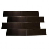 Splashback Tile Metal Copper 2 in. x 6 in. x 8 mm Stainless Steel Metal Mosaic Floor and Wall Tile-METAL COPPER STAINLESS STEEL 2x6  TILES 203478206