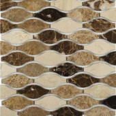 Splashback Tile Micro Thistle Sprout 12 in. x 12 in. x 8 mm Glass and Marble Mosaic Tile-MICRO-THISTLE-SPROUT 206347026