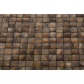Splashback Tile Mother of Pearl Brown 3D Pearl Shell Mosaic Floor and Wall Tile - 3 in. x 6 in. Tile Sample-C3A8 206496948