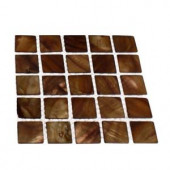 Splashback Tile Mother of Pearl Tiger Eye Pearl Glass Tile - 3 in. x 6 in. Tile Sample-R3D9 203218099