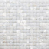 Splashback Tile Mother of Pearl White 3D Pearl Shell Mosaic Floor and Wall Tile - 3 in. x 6 in. Tile Sample-C3B9 206496951