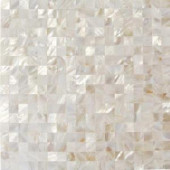 Splashback Tile Mother of Pearl White Square Pearl Shell Mosaic Floor and Wall Tile - 3 in. x 6 in. Tile Sample-C3C9 206496950