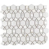 Splashback Tile Noble Pearl White Thassos Pearl and Marble Tile - 3 in. x 6 in. Tile Sample-R1C7NBLHXPLTAS 206785959