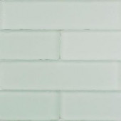 Splashback Tile Ocean Mist Beached 9 Loose Pieces 2 in. x 8 in. x 8 mm Frosted Glass Subway Tile-OCNMISTFRST 206203019